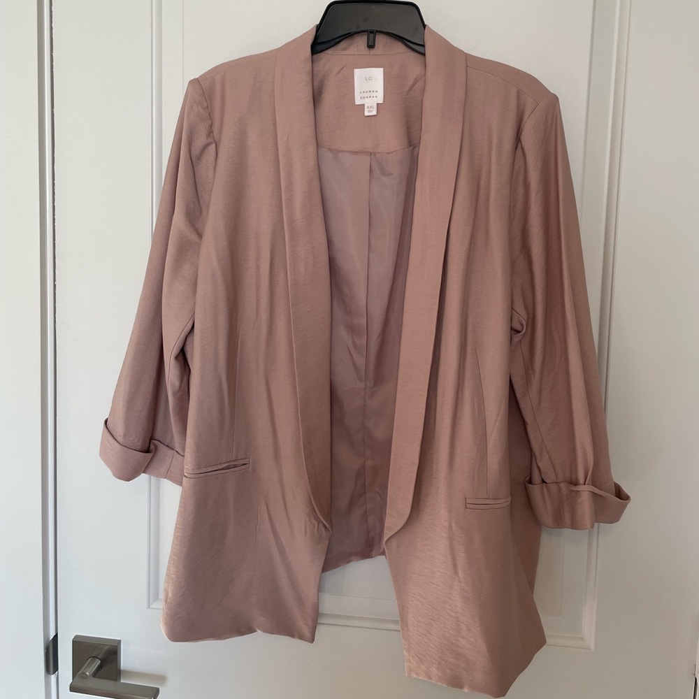 LC LAUREN CONRAD MUTED ROSE LIGHTWEIGHT BLAZER SIZE XXL